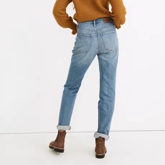 MADEWELL denim the high rise slim boyjean Boyfriend fit distressed jeans size 25 - Picture 7 of 16